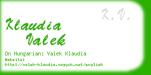 klaudia valek business card